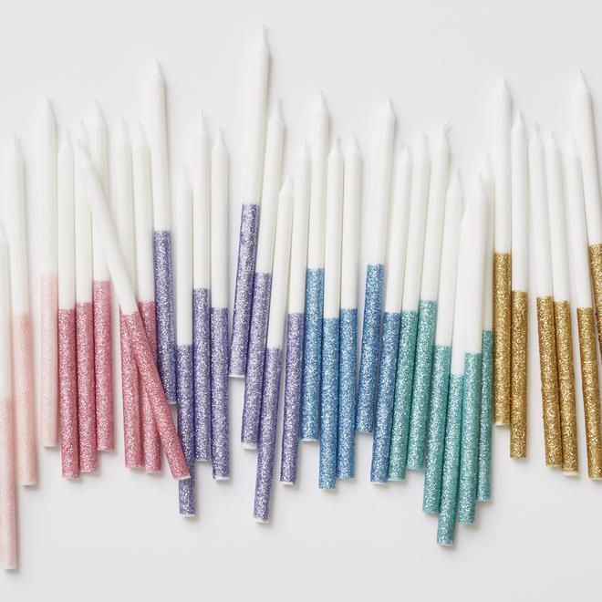 Glitter Dipped Candles