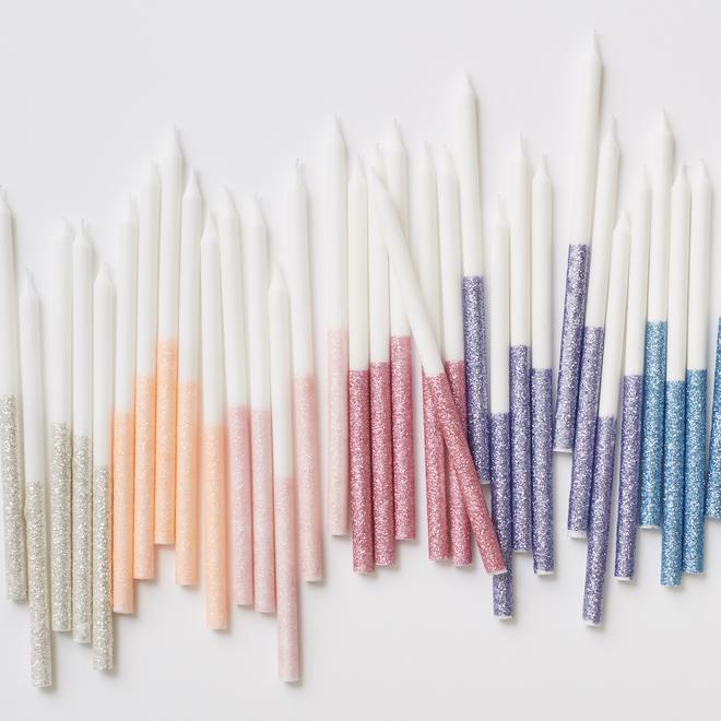 Glitter Dipped Candles