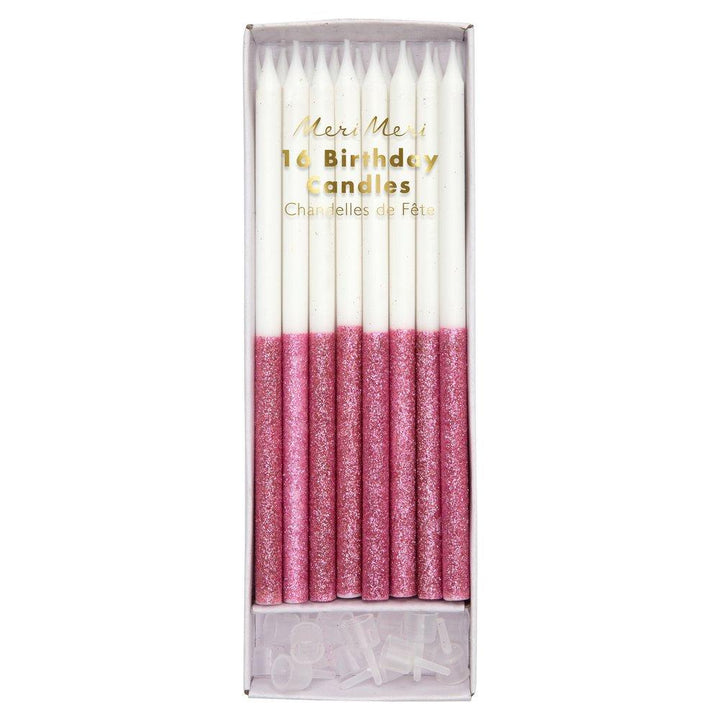 Glitter Dipped Candles