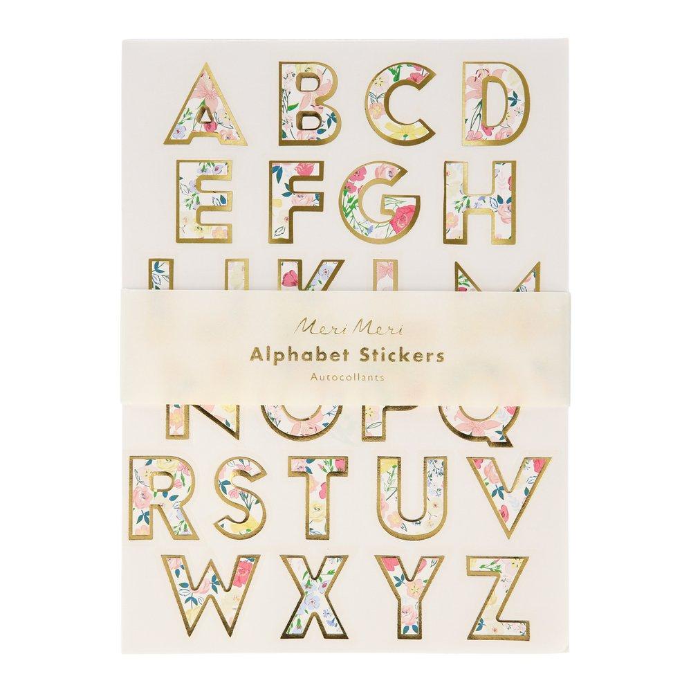 English Garden Alphabet Sticker Sheets