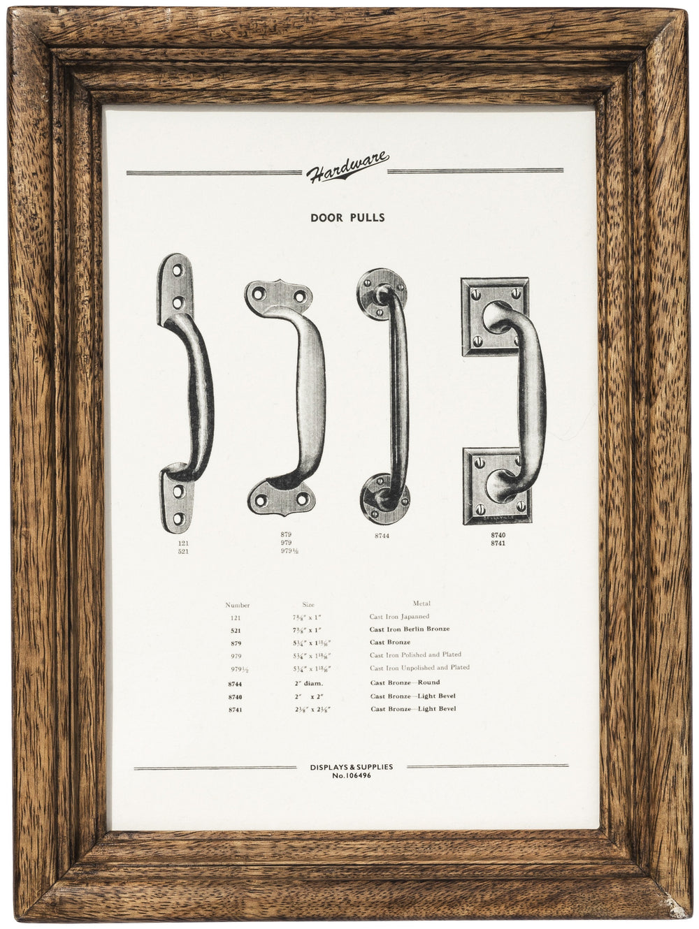 wooden natural frame narrow small design by puebco 2