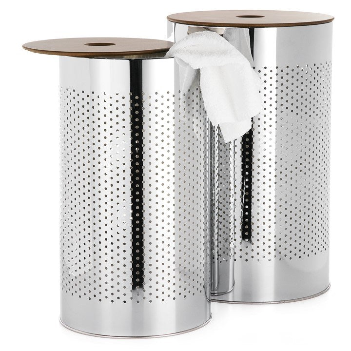 metro chrome 2 piece laundry basket set by torre tagus 2