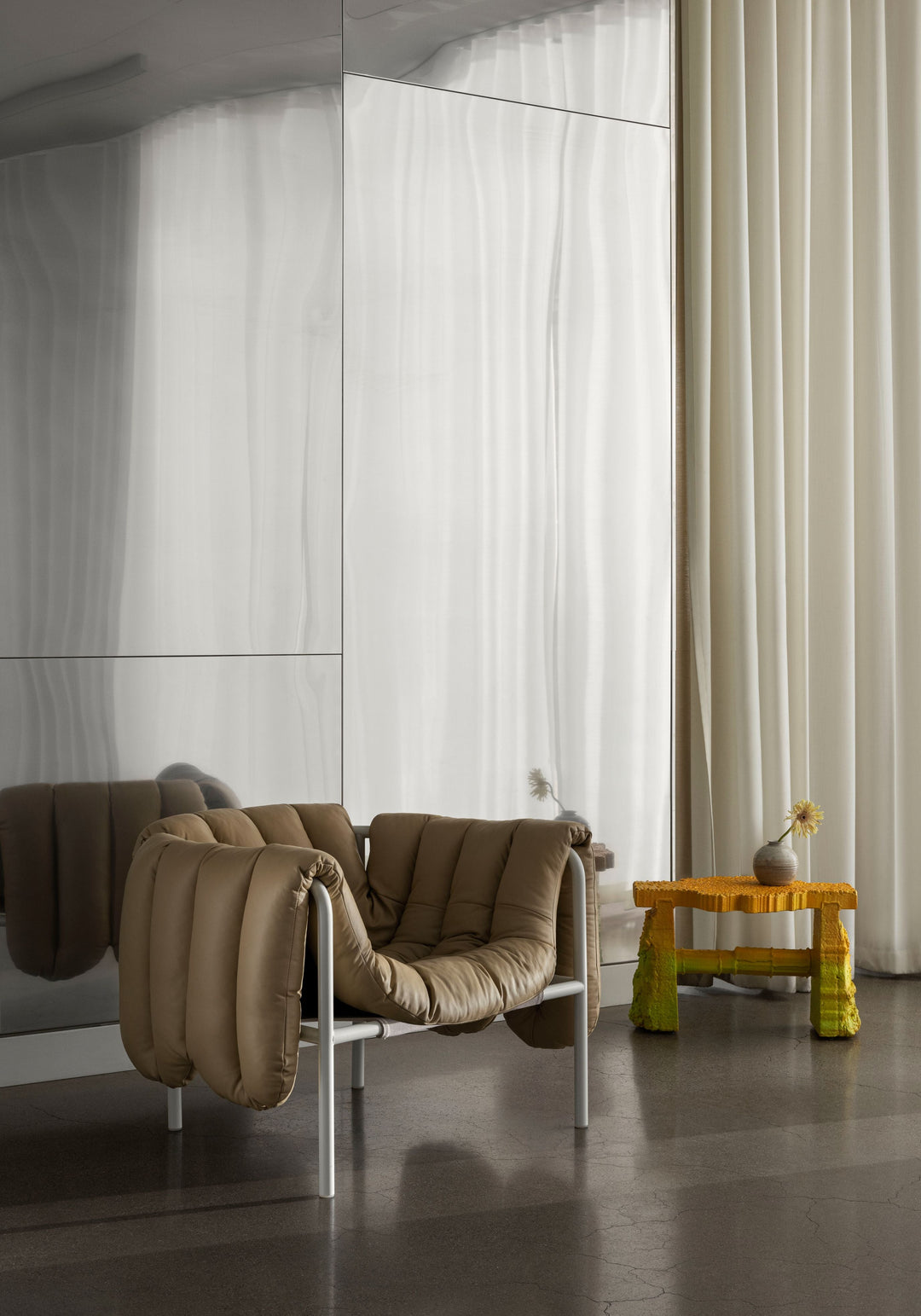 puffy sand leather lounge chair bu hem 20196 7