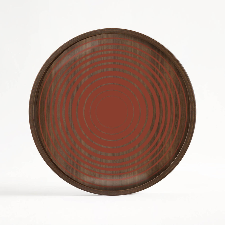 Pumpkin Circles Glass Valet Tray