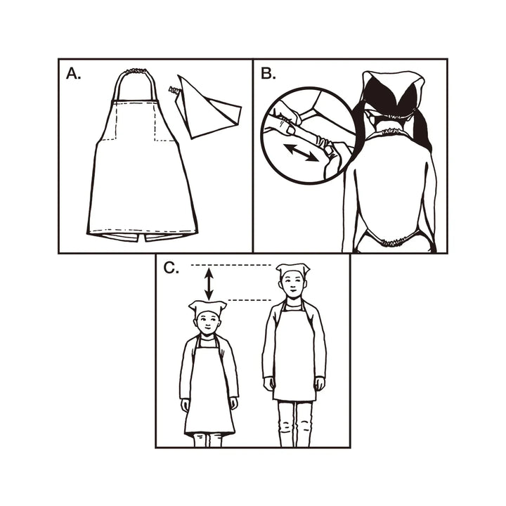Hand Printed Kids Apron With Kerchief / Cowboy By Puebco 302966 3