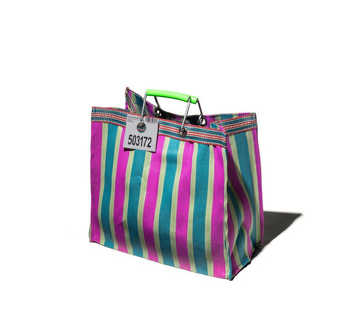 recycled plastic stripe bag square by puebco 503271 3