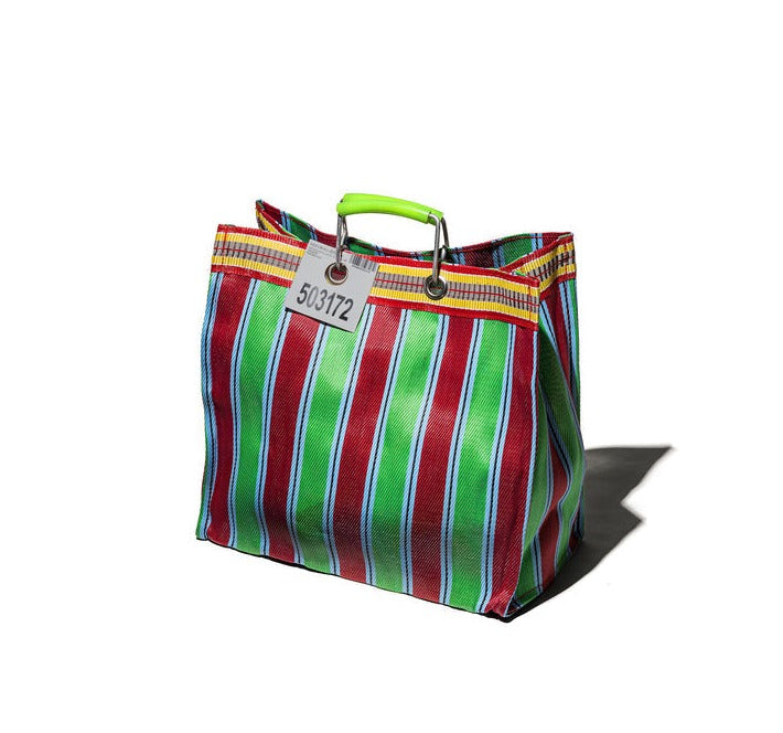 recycled plastic stripe bag square by puebco 503271 5