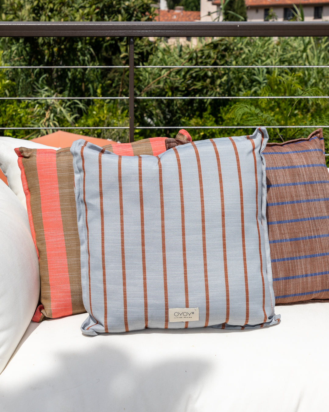 Outdoor Kyoto Cushion Square - Pale Blue