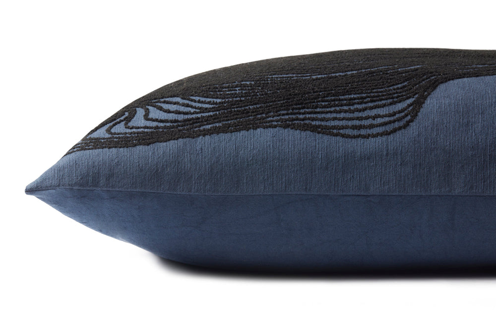 Handcrafted Blue / Black Pillow Alternate Image 1