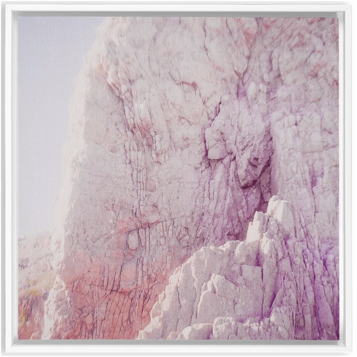 White Cliff Framed Canvas