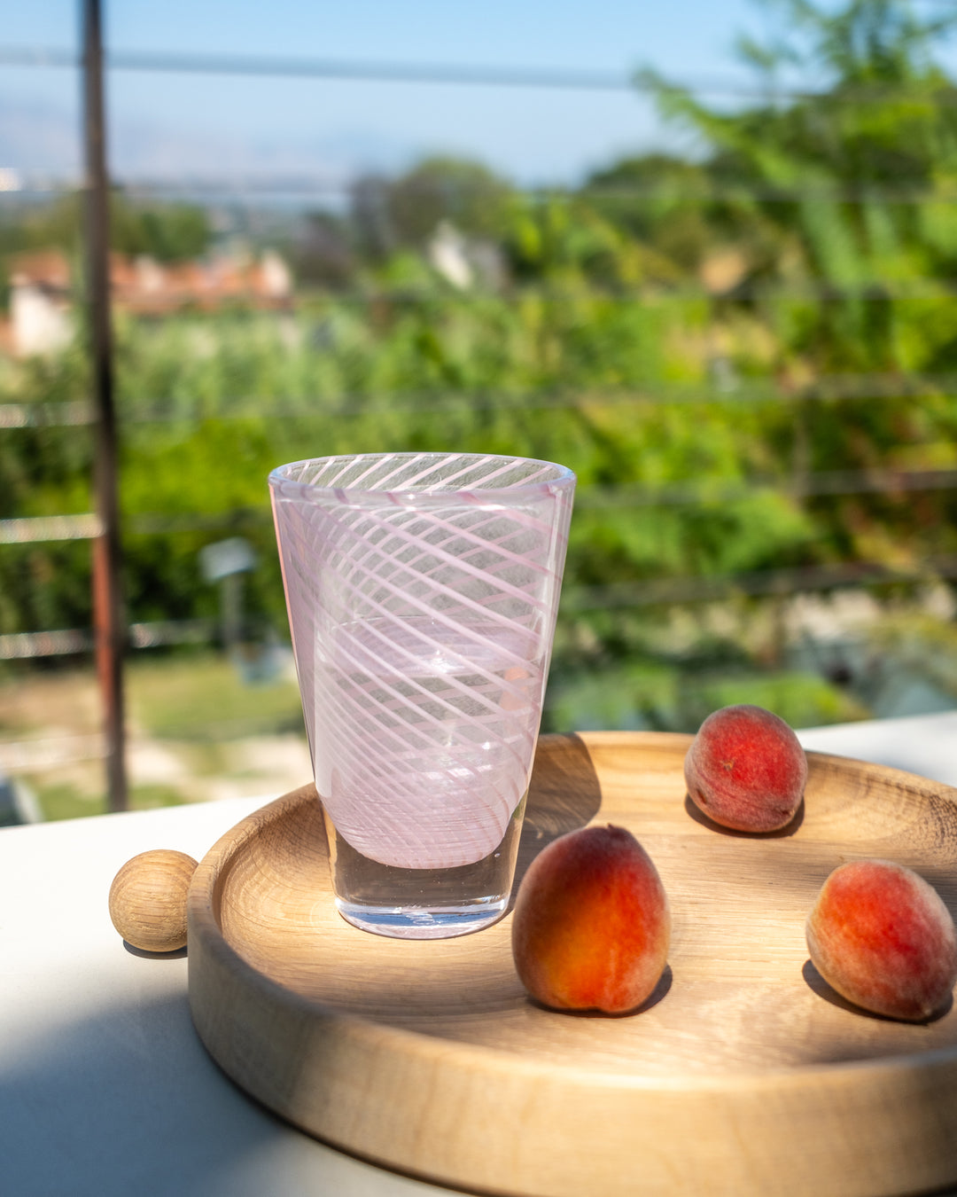 Yuka Groove Glass Set in Rose