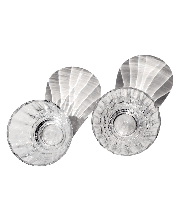 Yuka Groove Glass Set in Clear