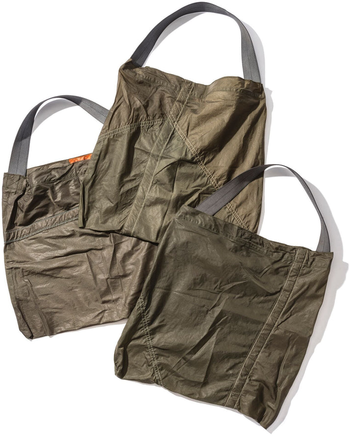 vintage parachute light bag olive design by puebco 12