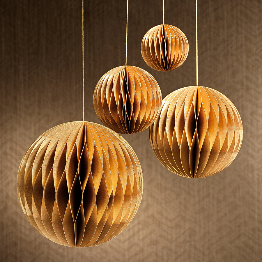 wish paper deco 9 ball ornament gold in 7080 3