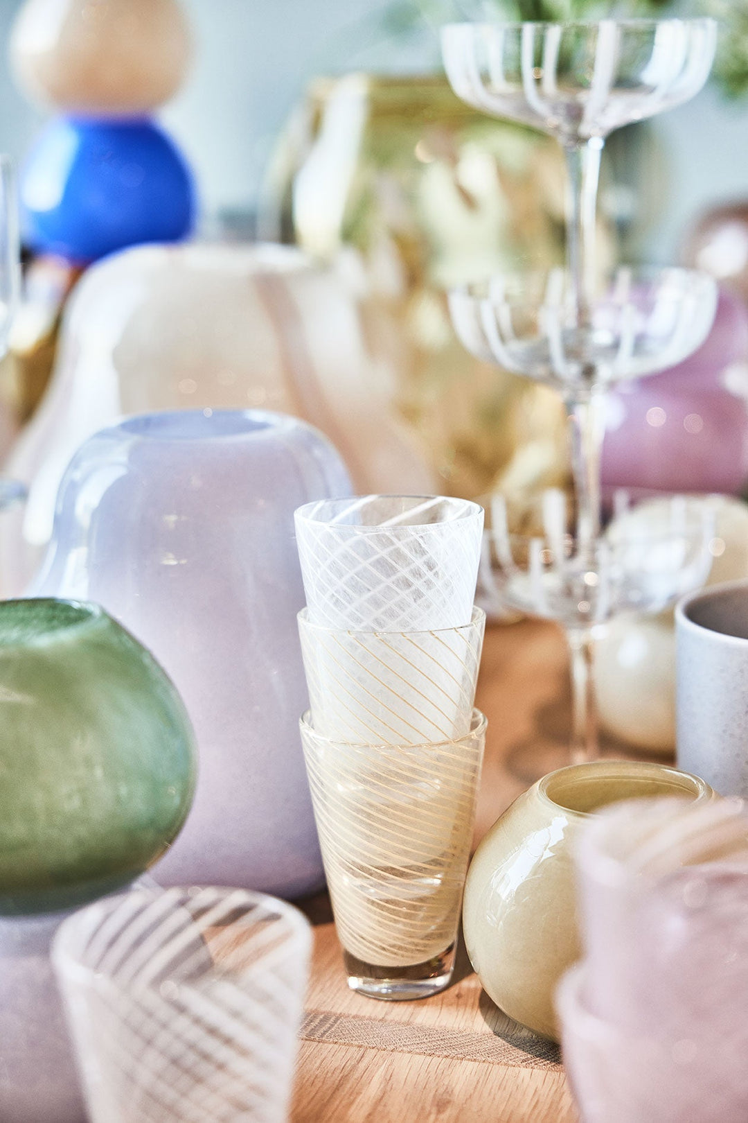 Yuka Groove Glass Set in Yellow 4