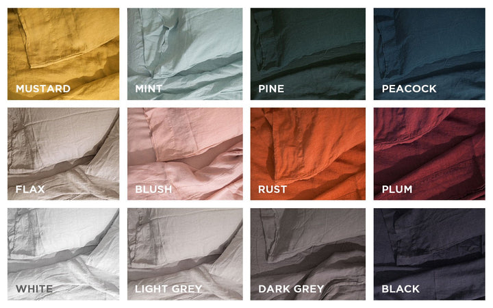 Simple Linen King Bedding in Various Colors by Hawkins New York