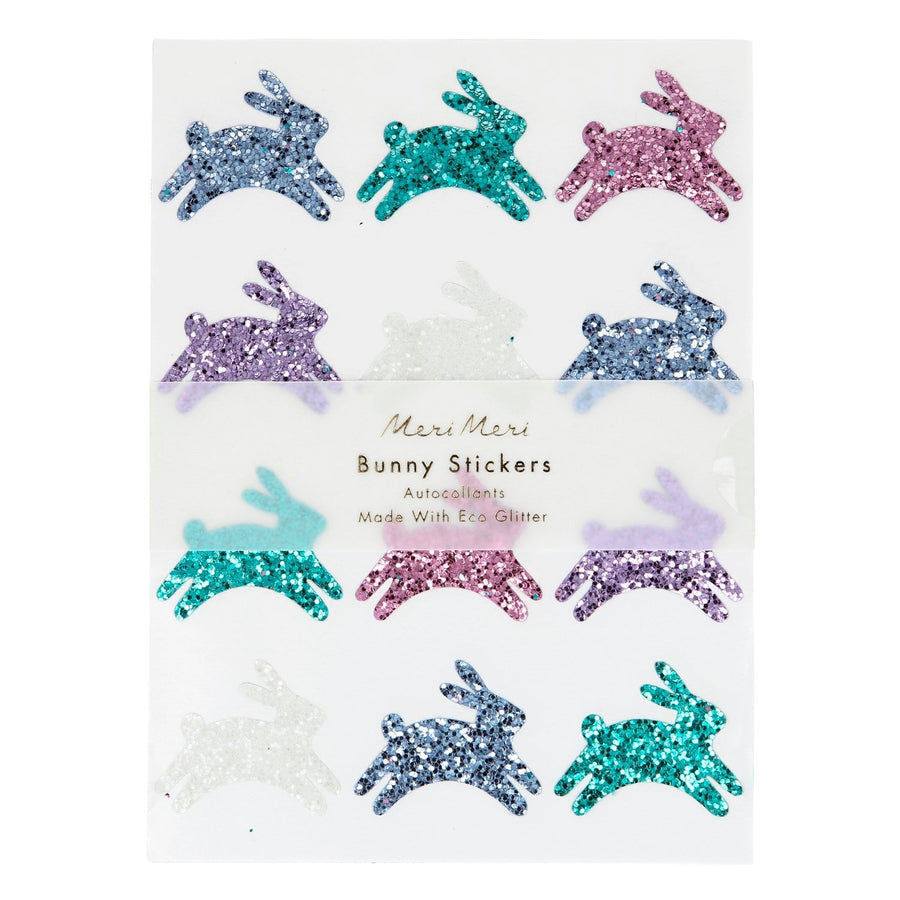 glitter bunny stickers by meri meri mm 219196 1