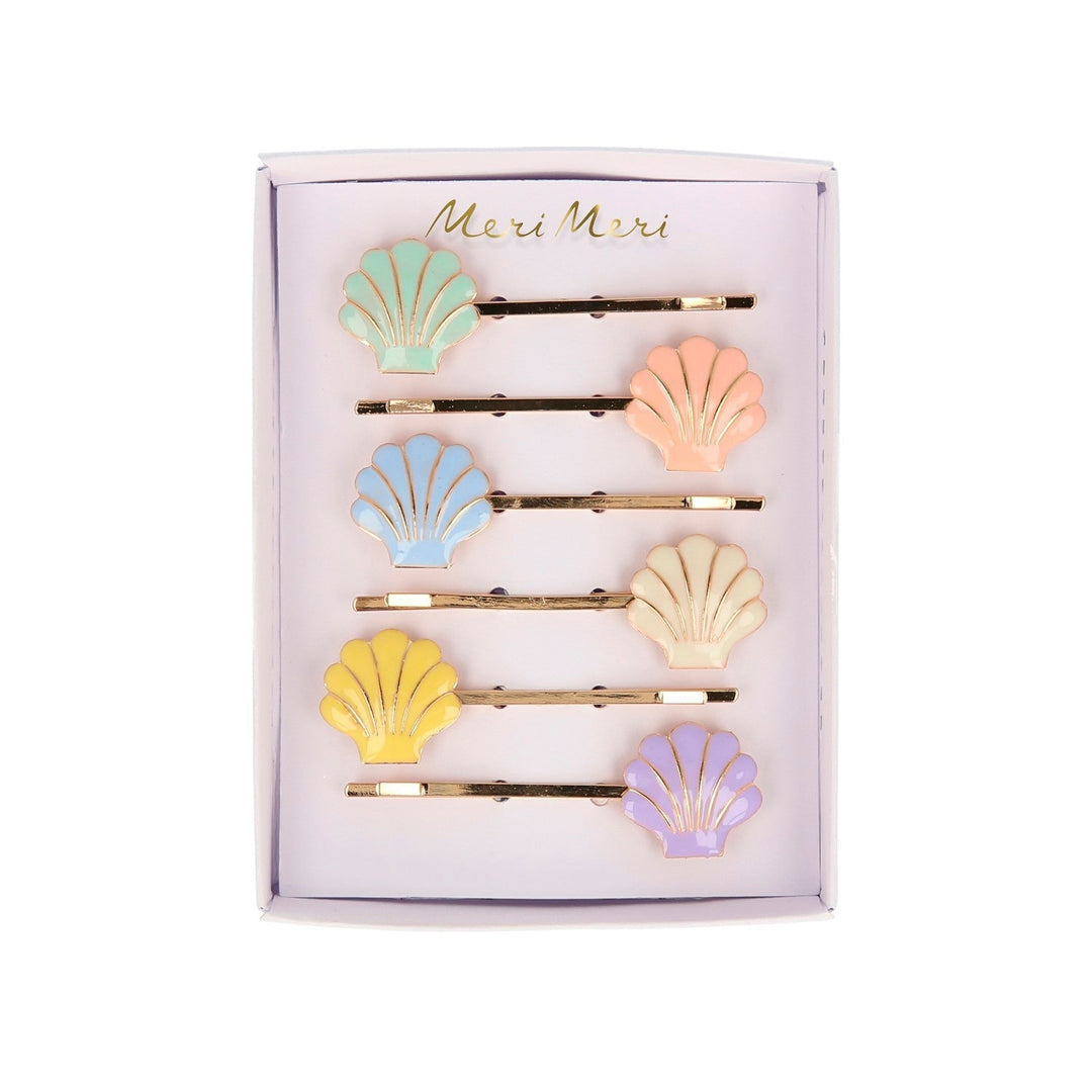 enamel shell hair slides by meri meri mm 222885 2