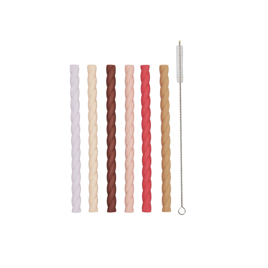mellow silicone straw set cherry red vanilla 1