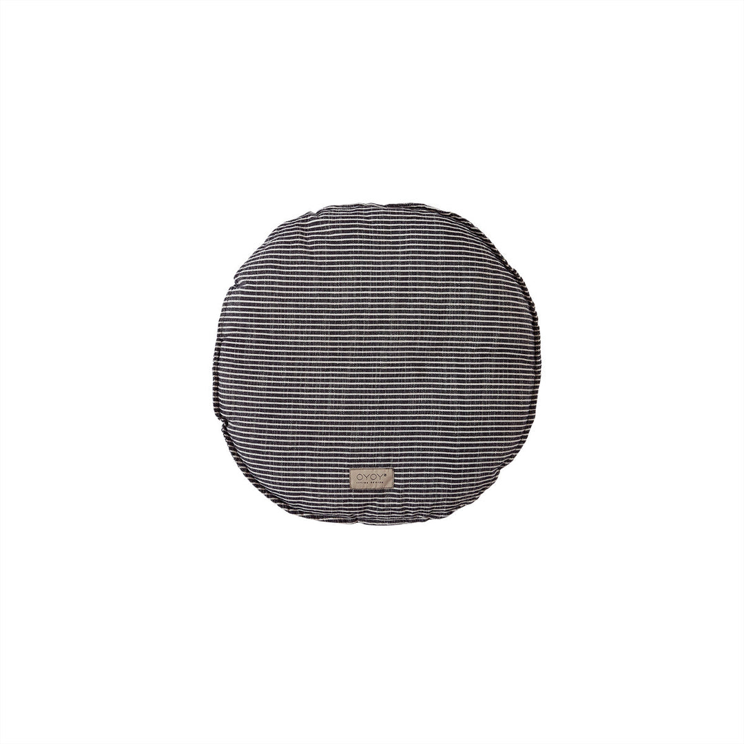 outdoor kyoto cushion round black white 1