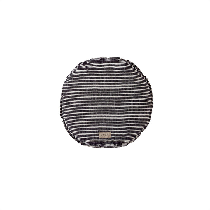 outdoor kyoto cushion round black white 1