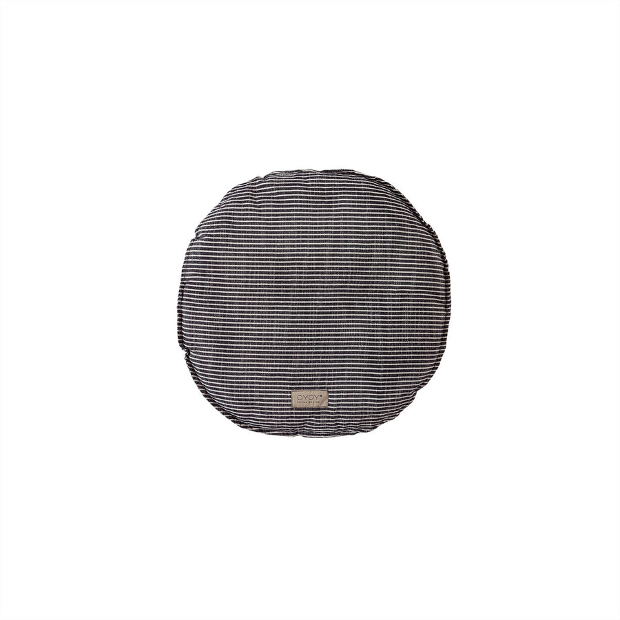 outdoor kyoto cushion round black white 1