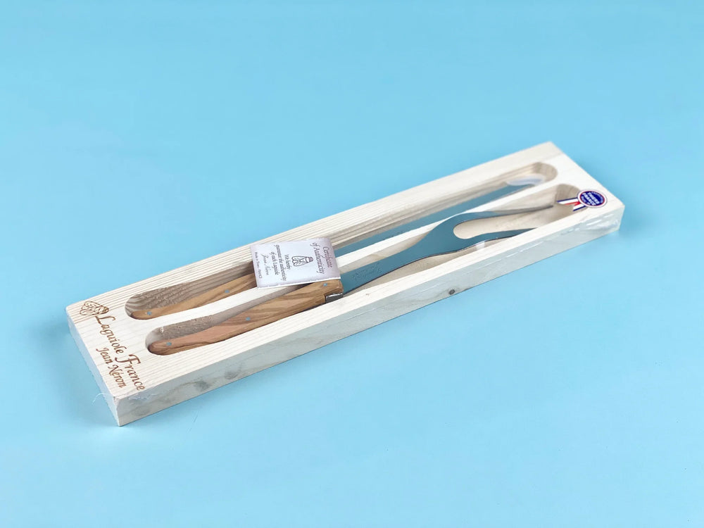 laguiole french olivewood carving in wood box 4