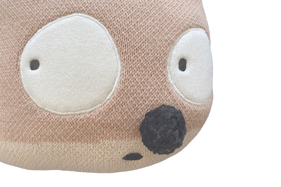 Miss Mighty Mouse Knitted cushion 3