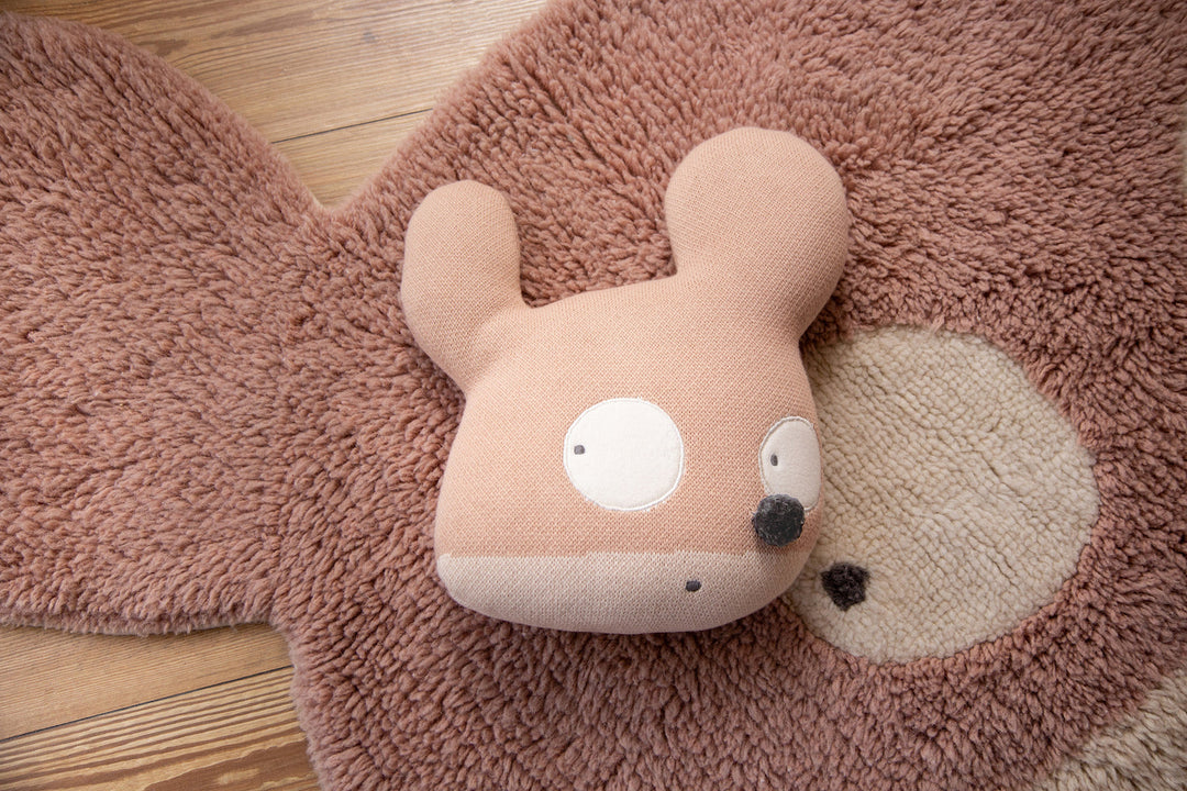 Miss Mighty Mouse Knitted cushion 7