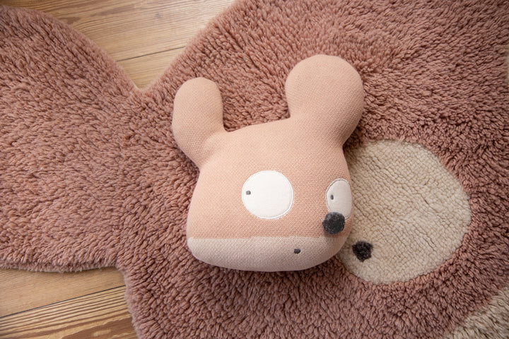 Miss Mighty Mouse Knitted cushion 7