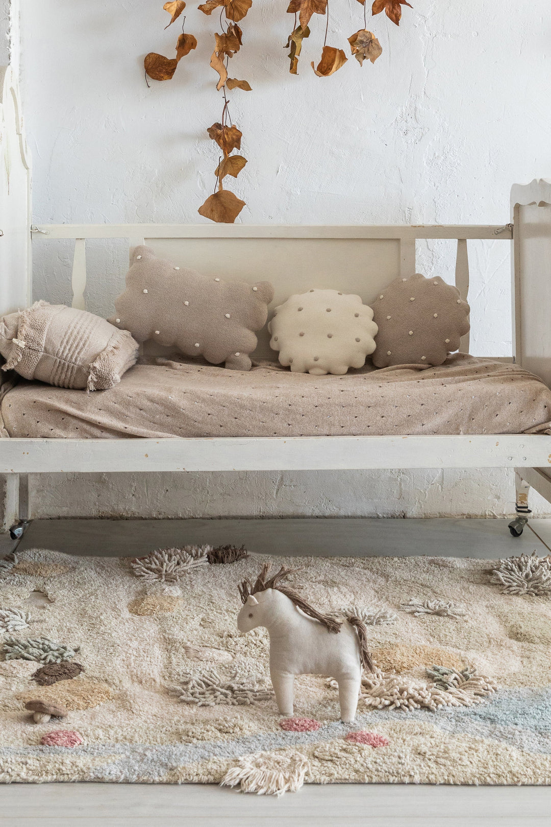 knitted cushion round biscuit by lorena canals sc rbisc dwh 12
