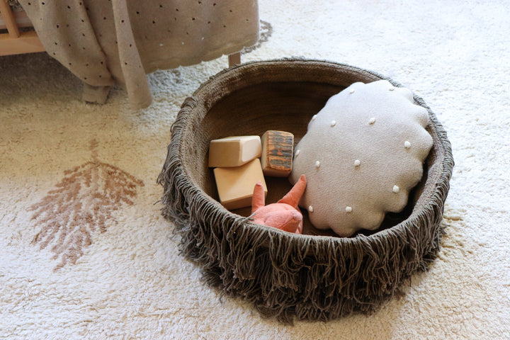 knitted cushion round biscuit by lorena canals sc rbisc dwh 13