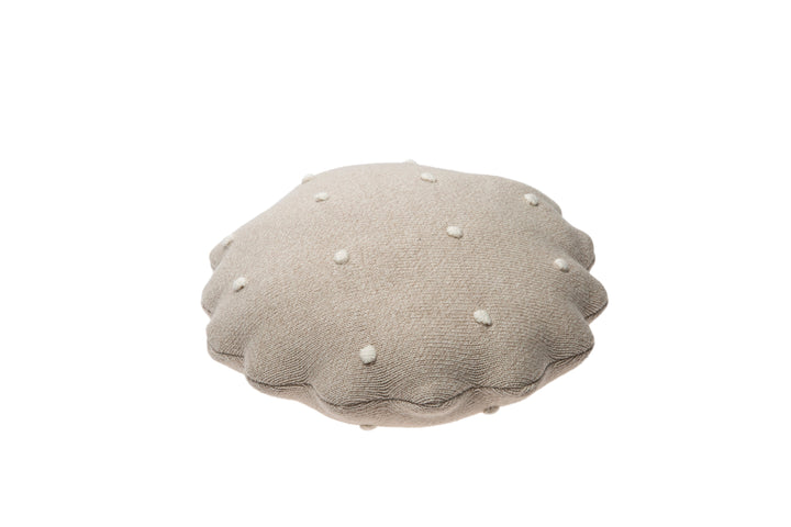 knitted cushion round biscuit by lorena canals sc rbisc dwh 35