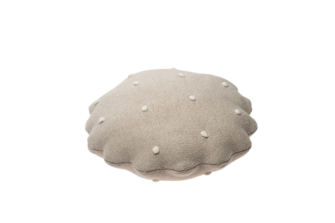knitted cushion round biscuit by lorena canals sc rbisc dwh 2