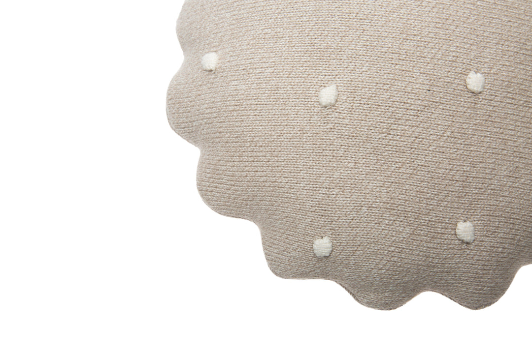 knitted cushion round biscuit by lorena canals sc rbisc dwh 5