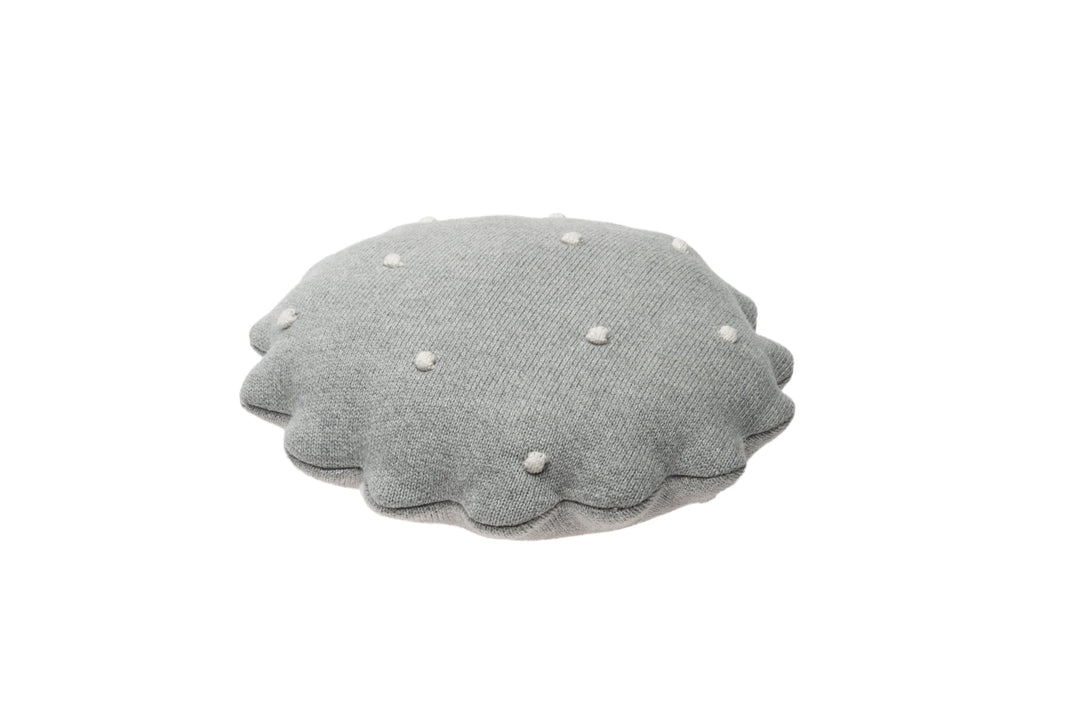 knitted cushion round biscuit by lorena canals sc rbisc dwh 15
