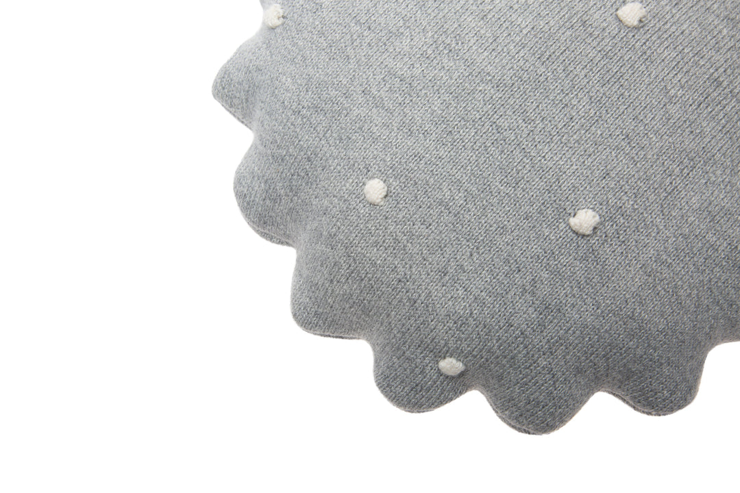 knitted cushion round biscuit by lorena canals sc rbisc dwh 18