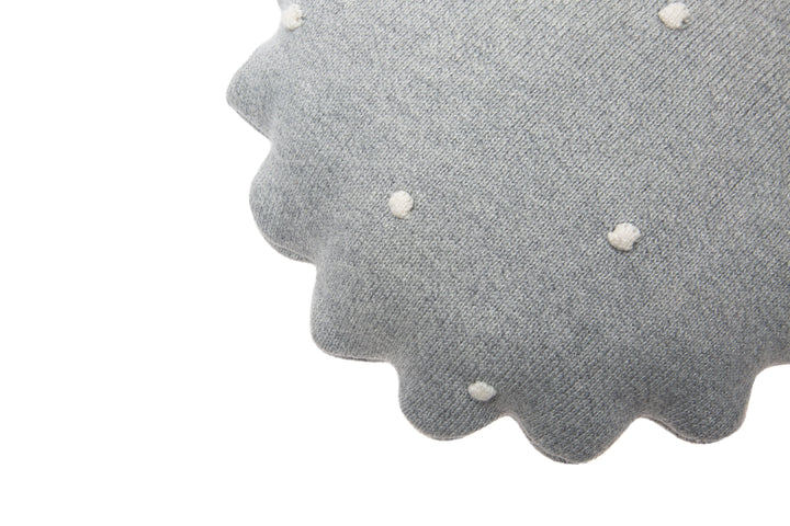 knitted cushion round biscuit by lorena canals sc rbisc dwh 18