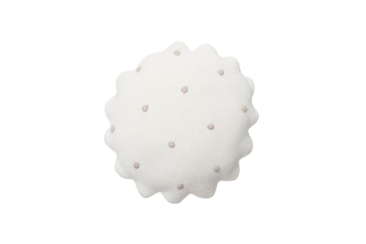 knitted cushion round biscuit by lorena canals sc rbisc dwh 20