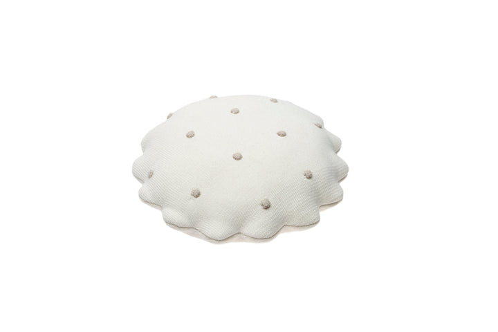 knitted cushion round biscuit by lorena canals sc rbisc dwh 21
