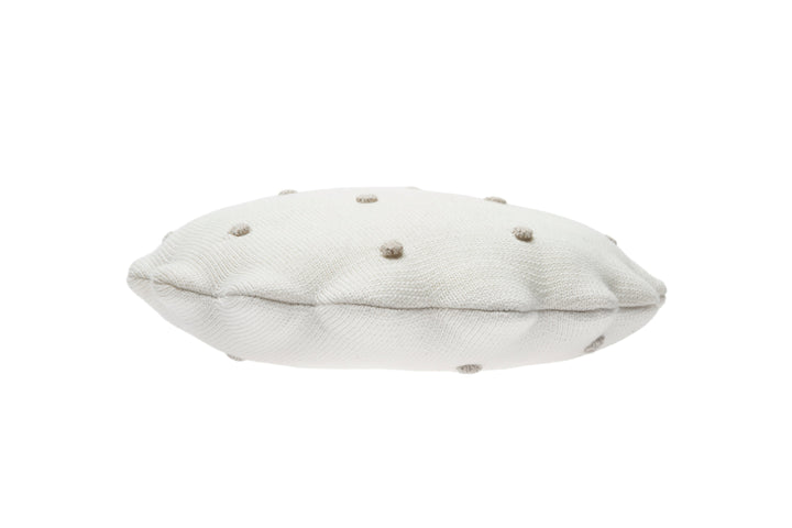 knitted cushion round biscuit by lorena canals sc rbisc dwh 22