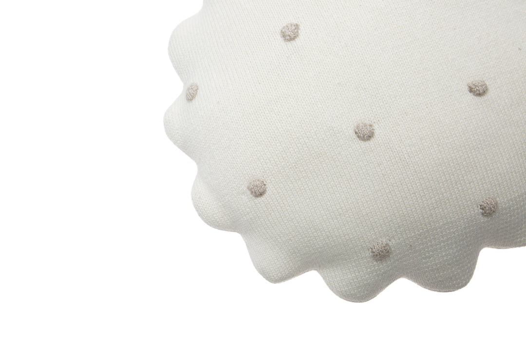 knitted cushion round biscuit by lorena canals sc rbisc dwh 24