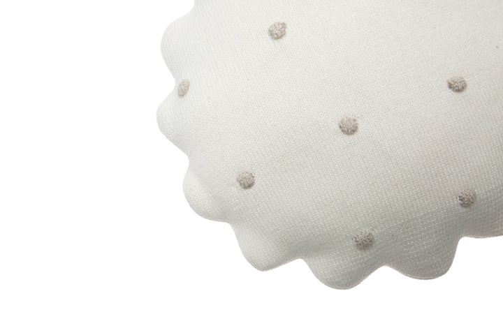 knitted cushion round biscuit by lorena canals sc rbisc dwh 24