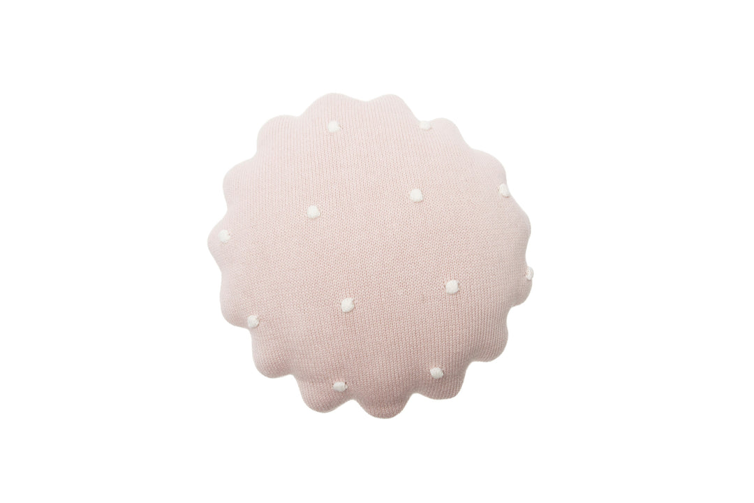 knitted cushion round biscuit by lorena canals sc rbisc dwh 28