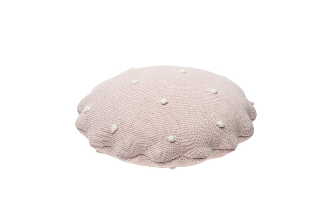 knitted cushion round biscuit by lorena canals sc rbisc dwh 29