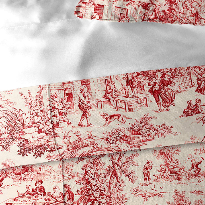 maison toile red bedding by 6ix tailors mai gen red cmf fd 3pc 5