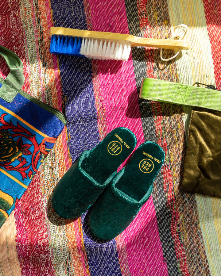 Velvet Slipper - Small - Green