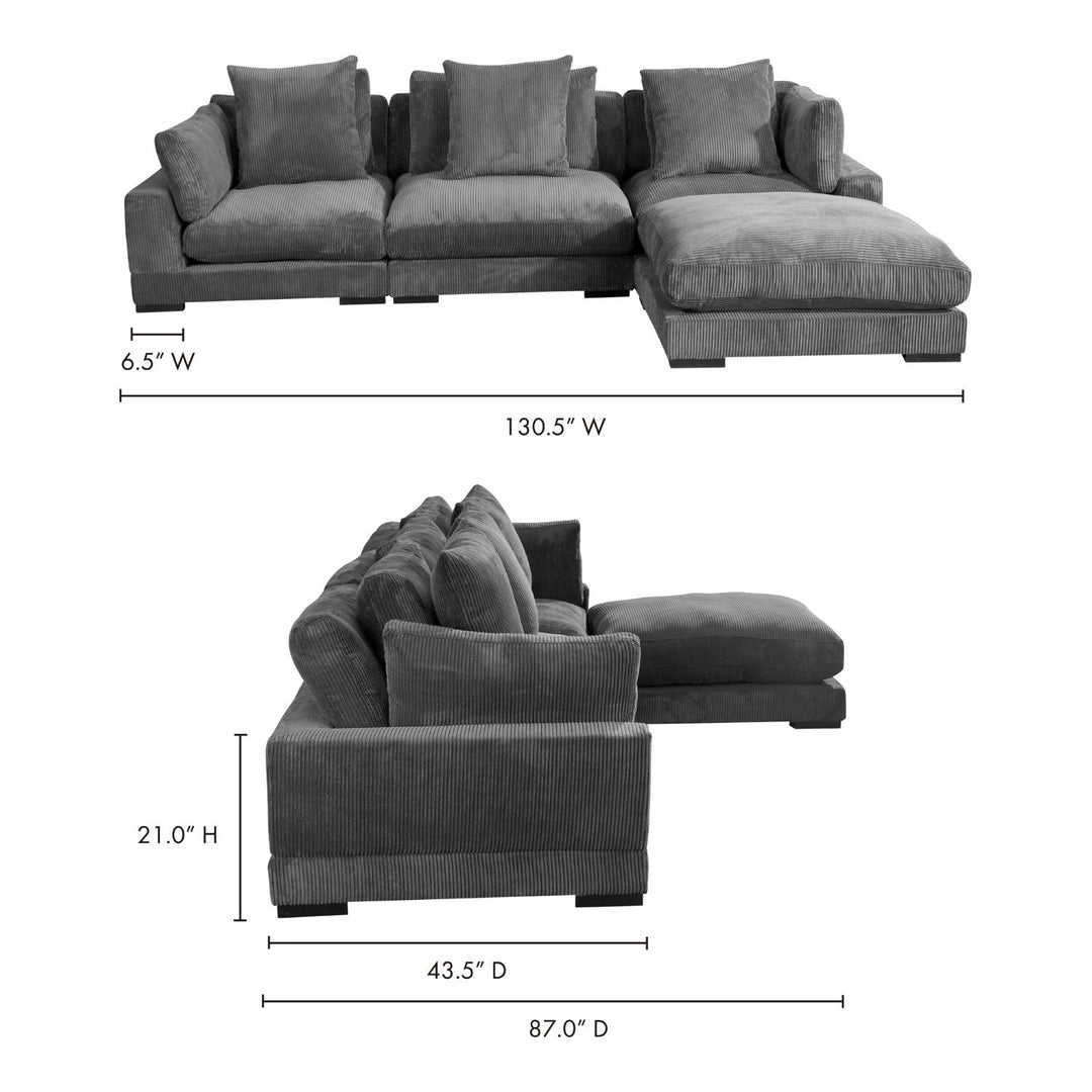 Tumble Lounge Modular Sectional Charcoal 6