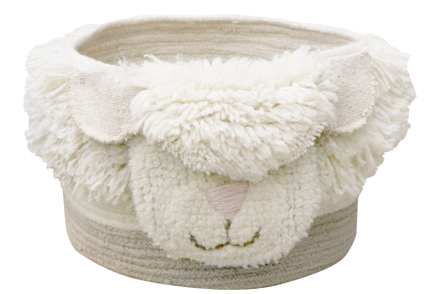 pink nose sheep woolable basket by lorena canals wo bsk nose 1