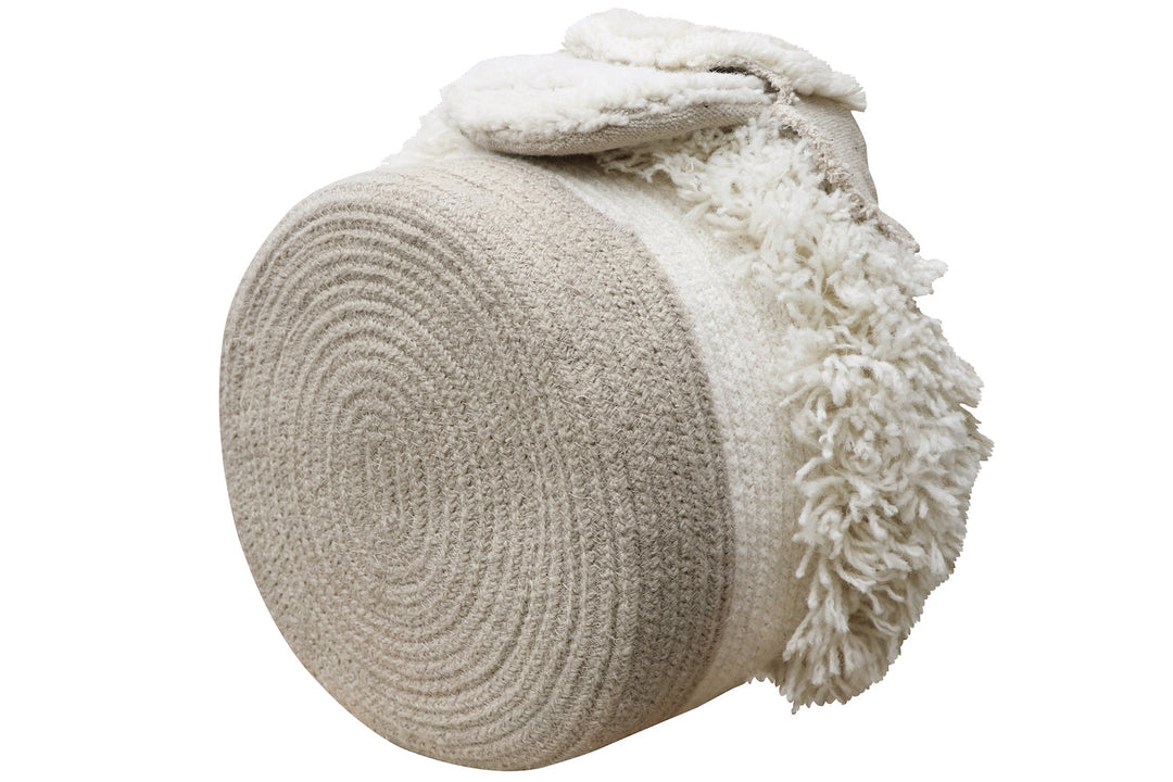 pink nose sheep woolable basket by lorena canals wo bsk nose 5